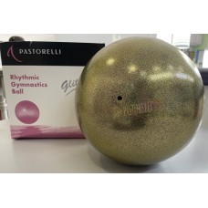 Мяч для художественной гимнастики Pastorelli 18 см Glitter NG Брасс (золото) 400-430 гр