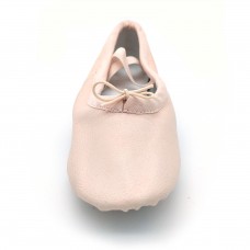 Балетки с каблуком для танцев БК11 розовые/телесные
