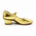 Туфли народные Вариант золото обтяжной каблук