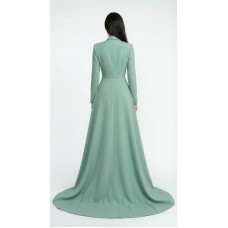 Концертный сценический женский костюм морская волна