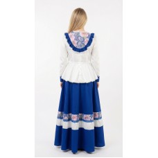 Народный синий костюм длинный